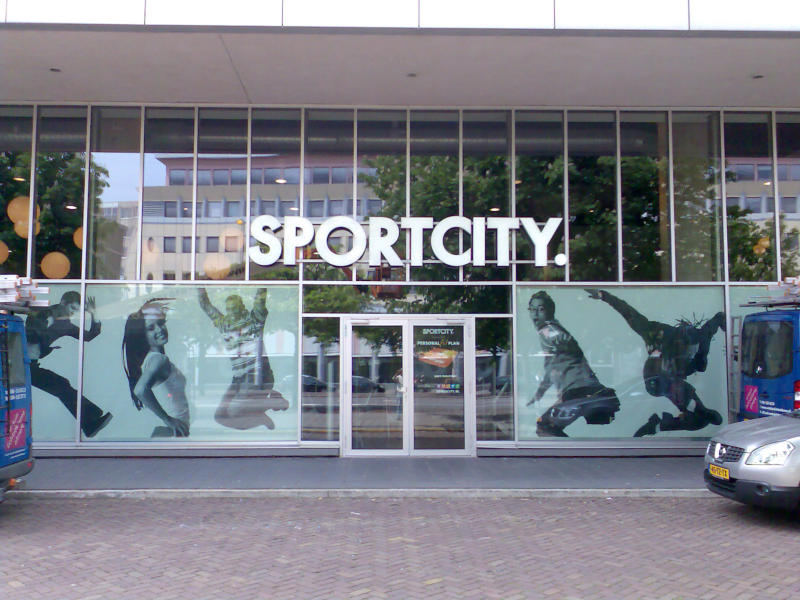 Lichtreclame voor Sportcity